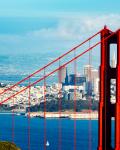 Golden Gate Bridge med San Francisco i baggrunden